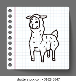 llama doodle