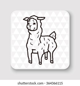 llama doodle