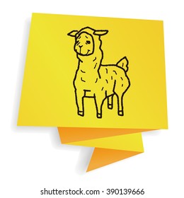 llama doodle