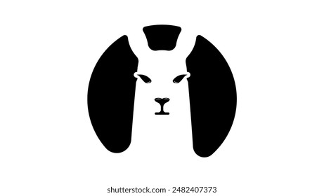 Emblema de llama, silueta aislada negra