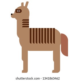 llama flat illustration Wild life plants and animals series