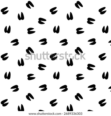 llama footprint seamless pattern with black color on a transparent background