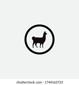 llama graphic element Illustration template design