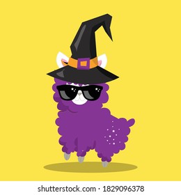 llama halloween design vector illustration