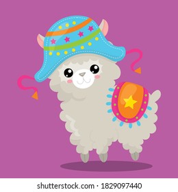 llama hat design vector illustration