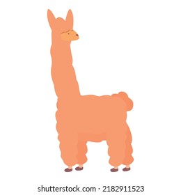 Llama Icon Cartoon Vector. Cute Lama. Cool Animal