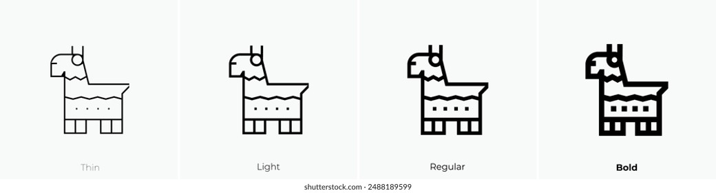 llama icon. Thin, Light Regular And Bold style design isolated on white background