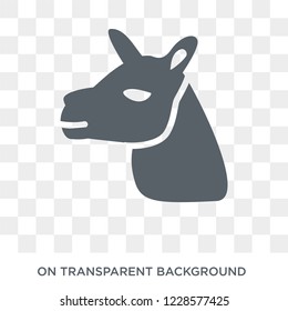 Llama icon. Trendy flat vector Llama icon on transparent background from animals collection. 