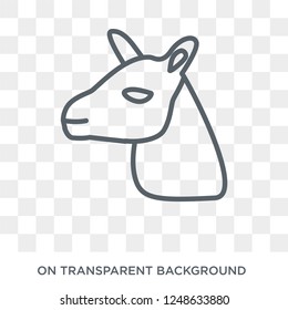 Llama icon. Trendy flat vector Llama icon on transparent background from animals collection. High quality filled Llama symbol use for web and mobile