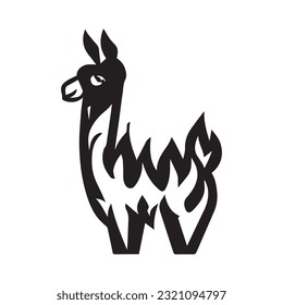 llama Lama glama Flat vector illustrations Isolated objects set