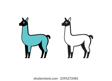 llama line art vector image
