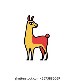 Llama logo design simple and elegant