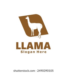 Llama Logo Design Vector Template