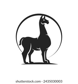 Llama Logo template Isolated. Brand Identity. Icon Abstract Vector graphic