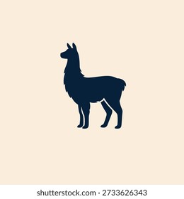 Llama logo vector icon silhouette illustration.