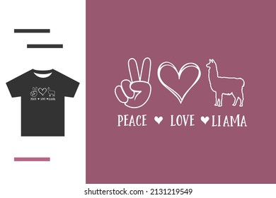 Llama lover t shirt design