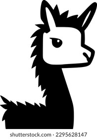 Llama - Minimalist and Flat Logo - Vector illustration