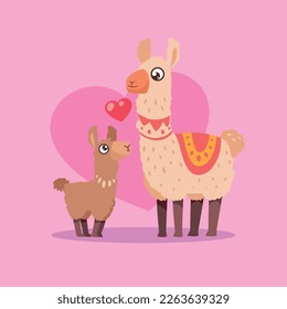llama mother and son characters