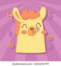 llama perubian animal in background
