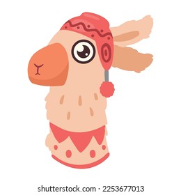 llama perubian wearing hat character