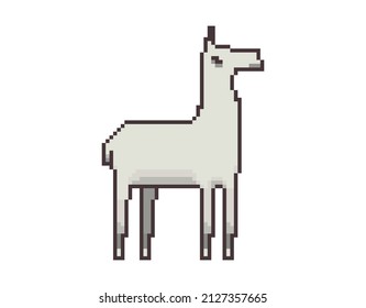 Llama in pixel art style