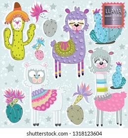 llama seamless pattern
