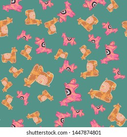 llama seamless pattern design. Perfect for textile and kids.