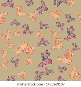 llama seamless pattern design. Perfect for textile and kids.