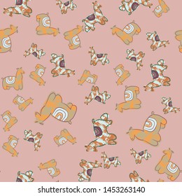 llama seamless pattern design. Perfect for textile and kids.