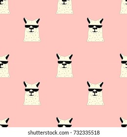 llama seamless pattern vector illustration 