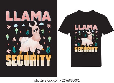 Llama Security T Shirt Design, Llama T Shirt Design svg