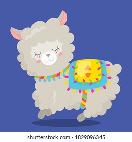 llama shirt design vector illustration