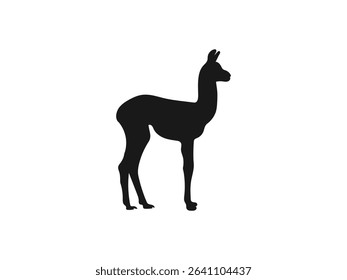Llama silhouette icon. Simple silhouette of a llama, perfect for logos or branding. Various llama silhouettes on a white background.