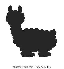 Llama Silhouette Vector. Best Llama Icon Vector Illustration EPS