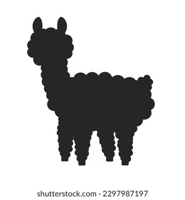 Llama Silhouette Vector. Best Llama Icon Vector Illustration EPS
