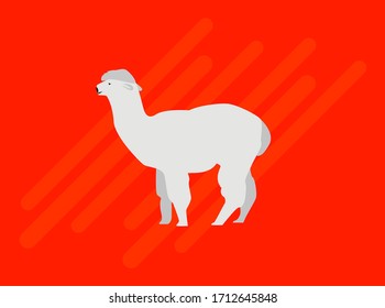 Llama Simple flat vector icon illustration