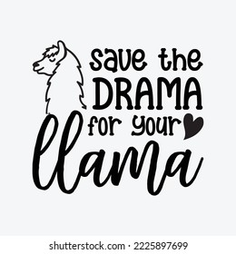 Llama Svg Cut, files for, Silhouette, Cricut