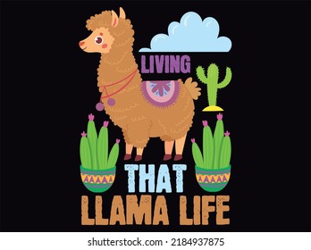 Llama  t-shirt design vector file