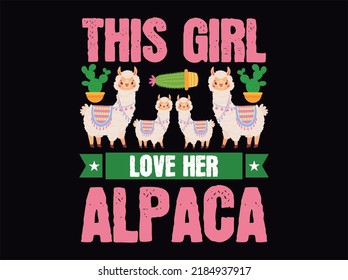 Archivo vectorial de diseño de camisetas de Llama