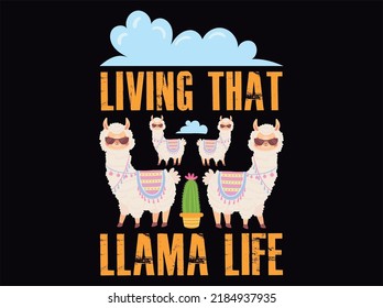 Llama  t-shirt design vector file