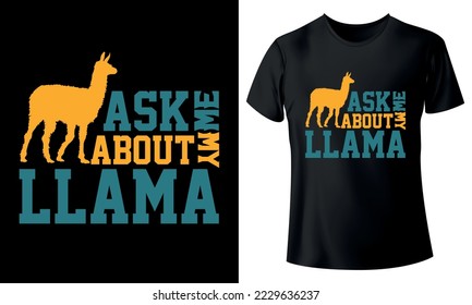Llama t-shirt, llama t shirt design template