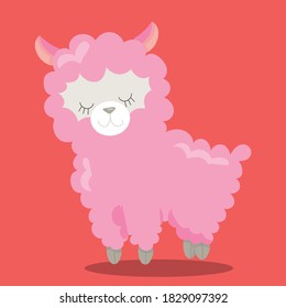 llama valentine design vector illustration