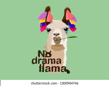 Llama vector doodles. No prob llama motivational rich billionaire llama. Simple cool llama head drawing with sunglasses and gold teeth, hand drawn vector illustration for cards, t-shirts, cases

