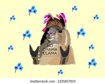 Llama vector doodles. No prob llama motivational rich billionaire llama.
Simple cool llama head drawing, hand drawn vector illustration for cards, t-shirts, cases