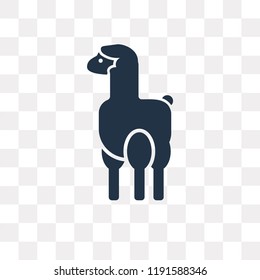 Llama vector icon isolated on transparent background, Llama transparency concept can be used web and mobile