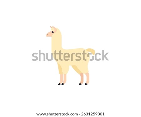 Llama vector isolated emoticon. Llama emoji. Llama color icon