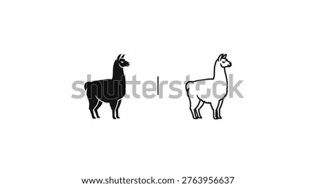Llama vs Alpaca Distinct Animal Comparison Guide Vector