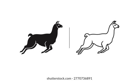 Llama vs Alpaca: Distinctive Features Differences Vector