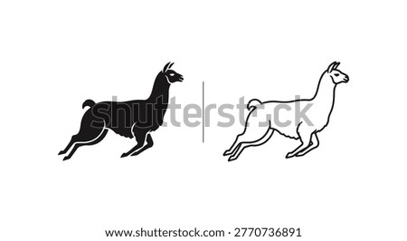Llama vs Alpaca: Distinctive Features Differences Vector