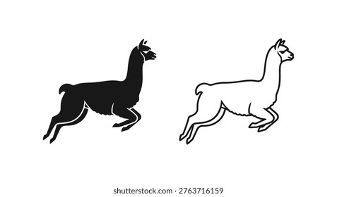 Llama vs Alpaca Unique Camelid Comparison Guide Vector